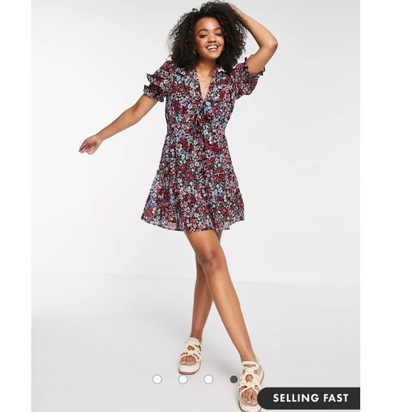 ASOS Floral Mini Dress - Picture 2 of 6